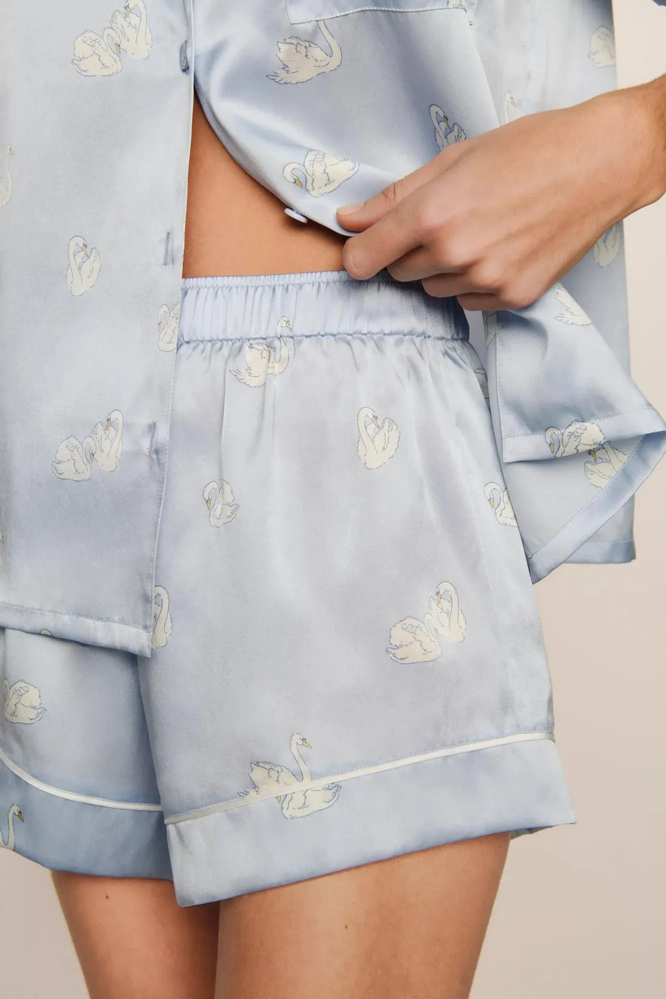 Inez Washable Silk Printed Short PJ Set sold by Eberjey product image thumbnail 3