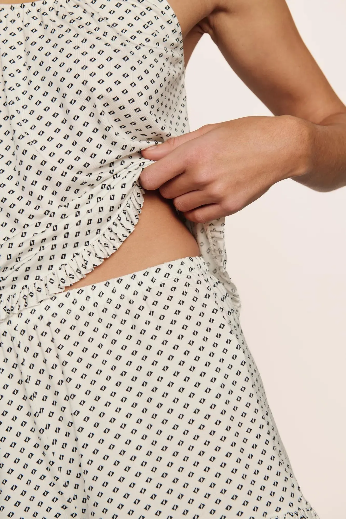 Gisele TENCEL™ Printed Modal Ruffle Cami & Shortie Short Set sold by Eberjey product image thumbnail 2