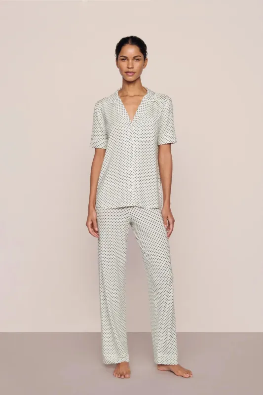 Gisele Printed TENCEL™ Modal Short Sleeve Pant PJ Set made by Eberjey