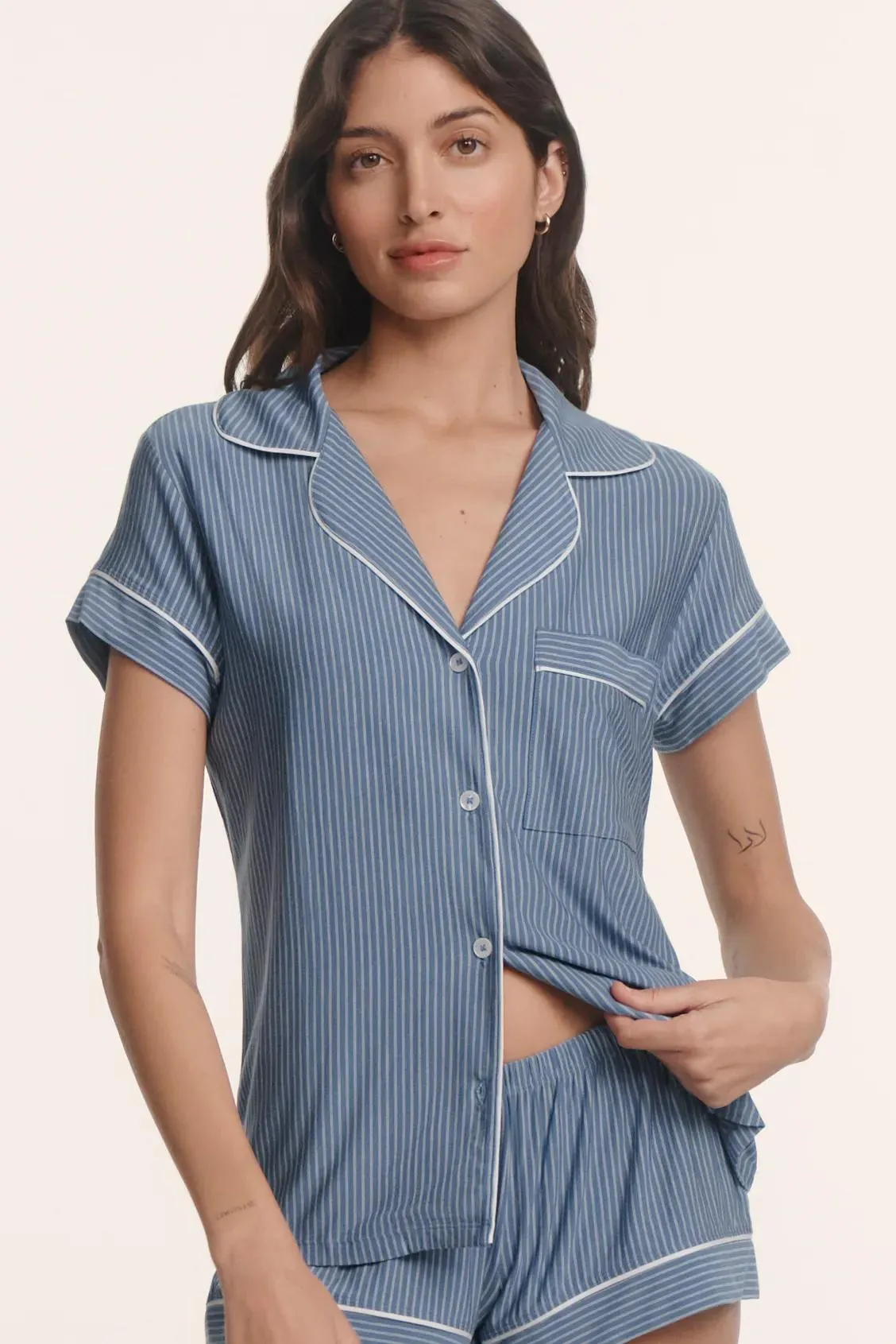 Gisele Printed TENCEL™ Modal Shortie Short PJ Set sold by Eberjey product image thumbnail 3