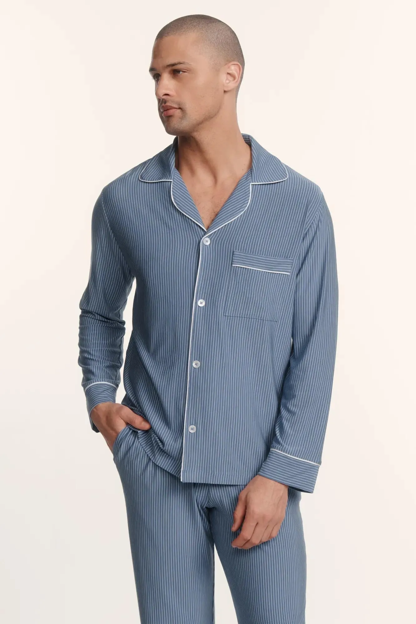 William Printed TENCEL™ Modal Long PJ Set sold by Eberjey product image thumbnail 2
