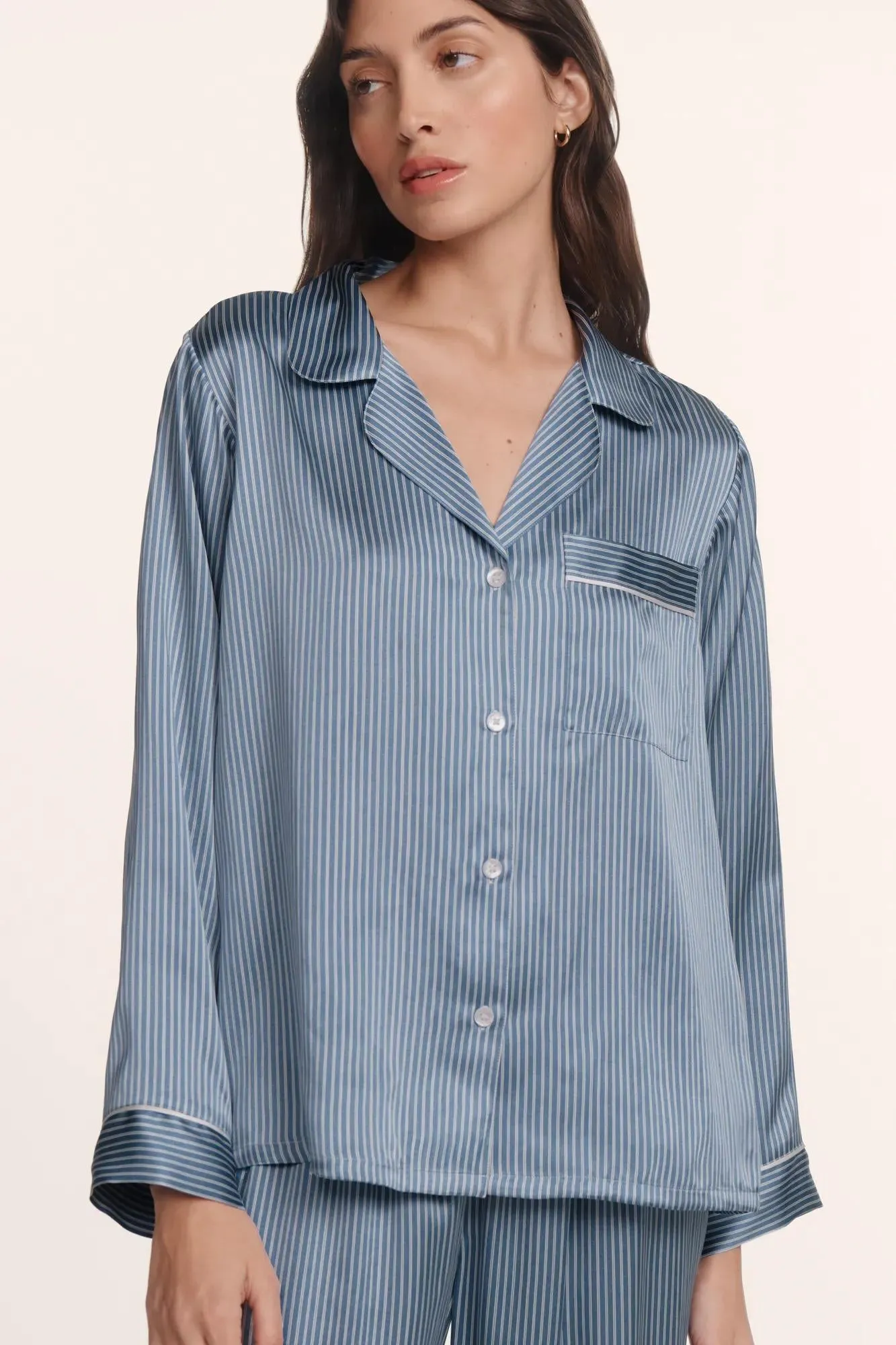 Inez Washable Silk Printed Long PJ Set sold by Eberjey product image thumbnail 4