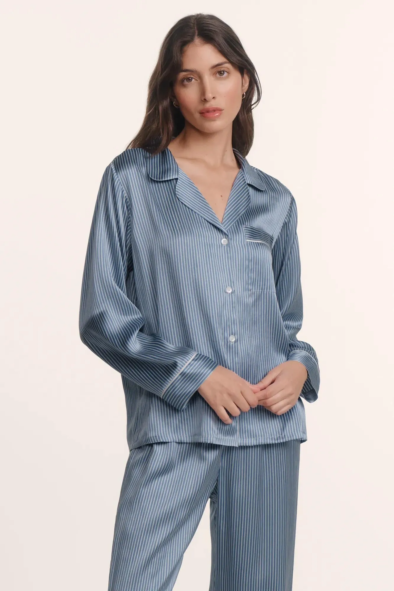 Inez Washable Silk Printed Long PJ Set sold by Eberjey product image thumbnail 3