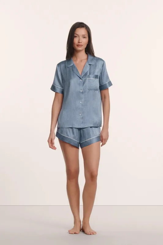 Inez Washable Silk Printed Short PJ Set made by Eberjey