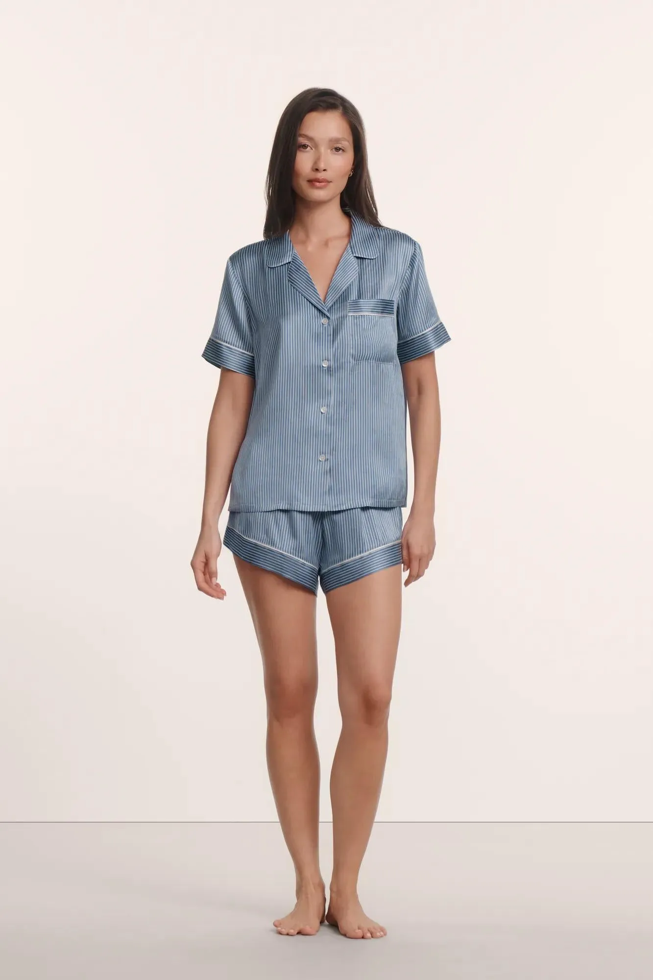 Inez Washable Silk Printed Short PJ Set sold by Eberjey