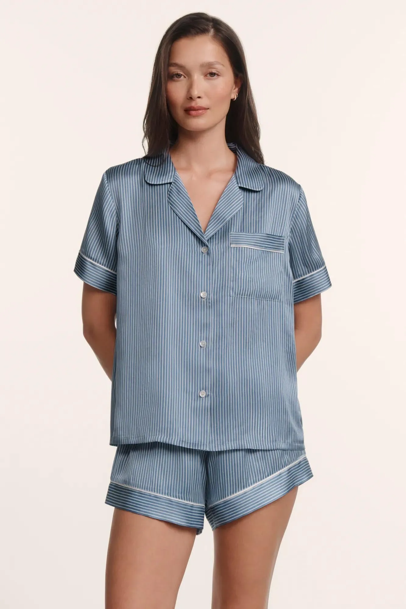 Inez Washable Silk Printed Short PJ Set sold by Eberjey product image thumbnail 3