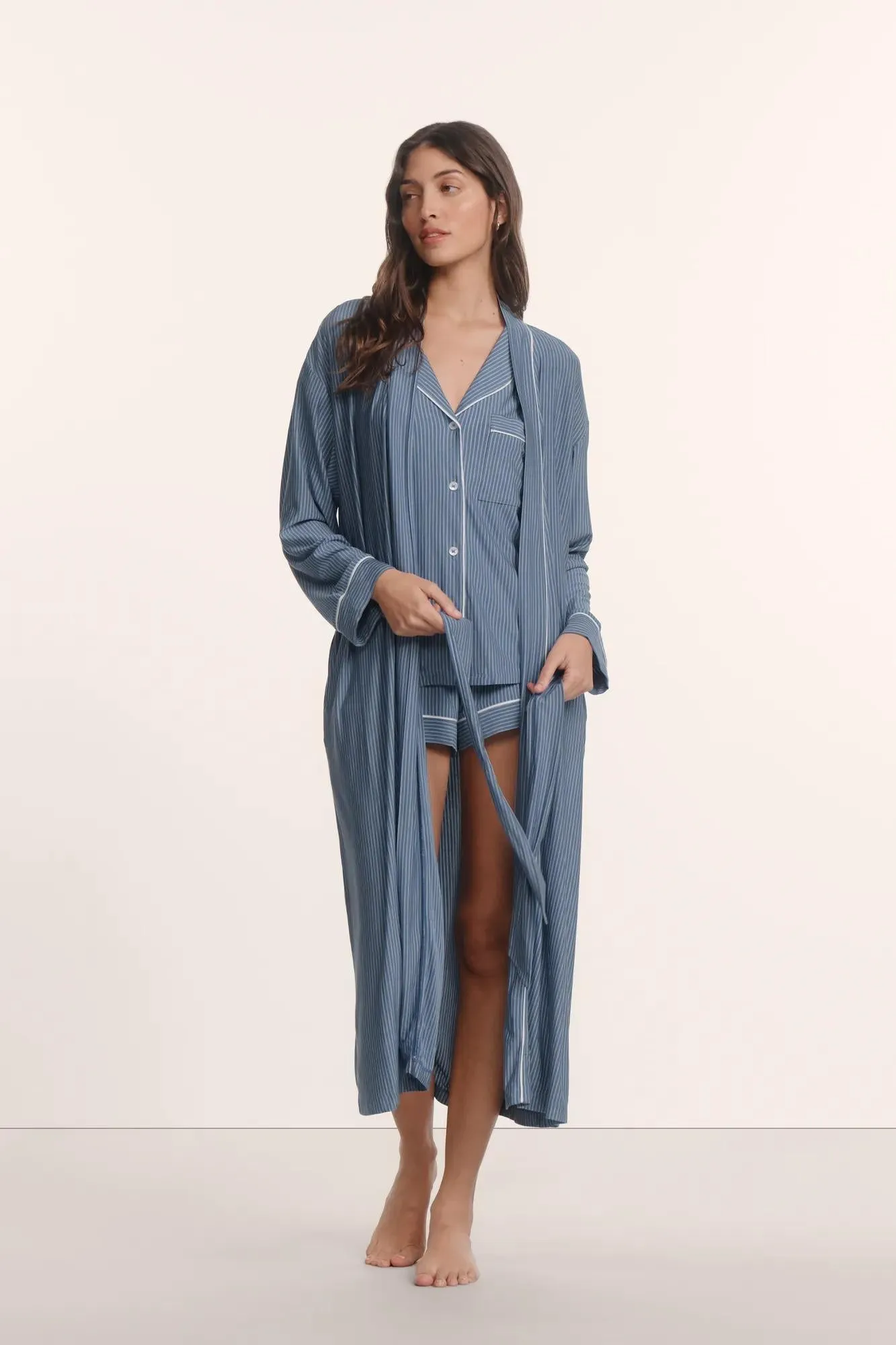 Gisele Printed TENCEL™ Modal Long Robe sold by Eberjey product image thumbnail 5