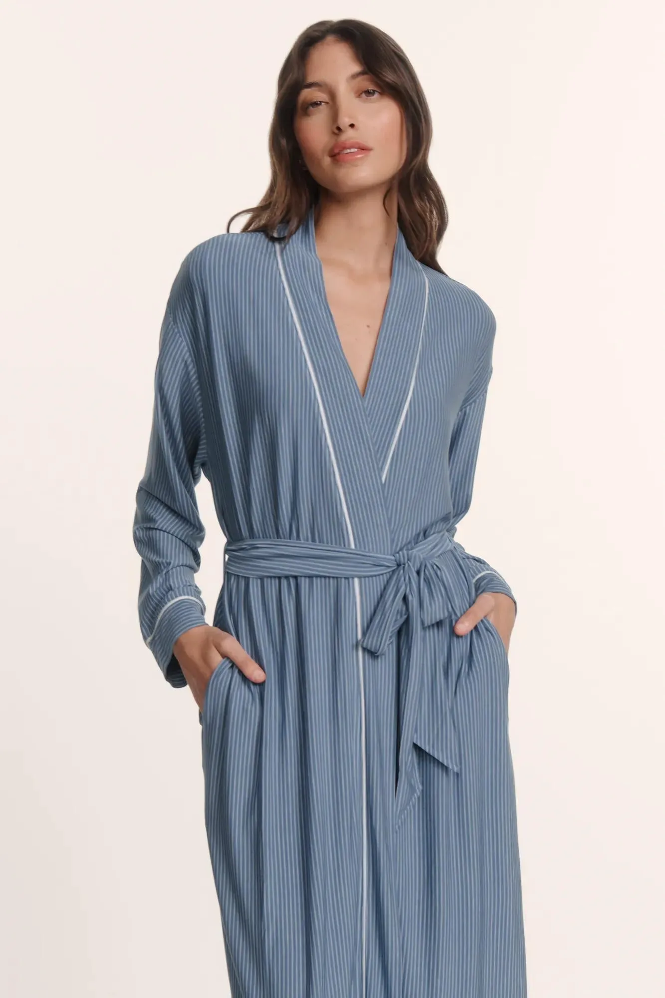 Gisele Printed TENCEL™ Modal Long Robe sold by Eberjey product image thumbnail 4
