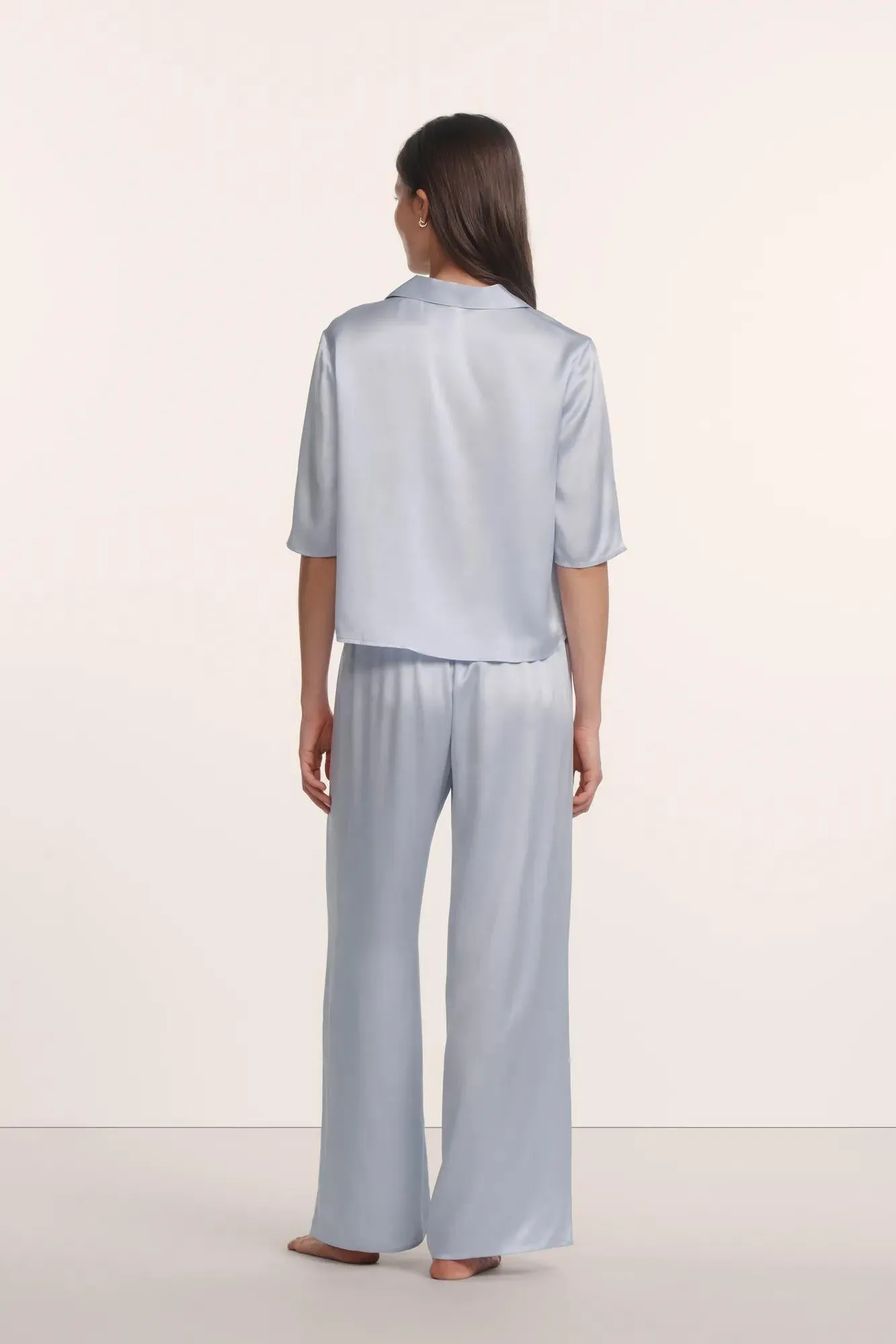 Inez Washable Silk Relaxed Wide Leg Pant PJ Set sold by Eberjey product image thumbnail 4