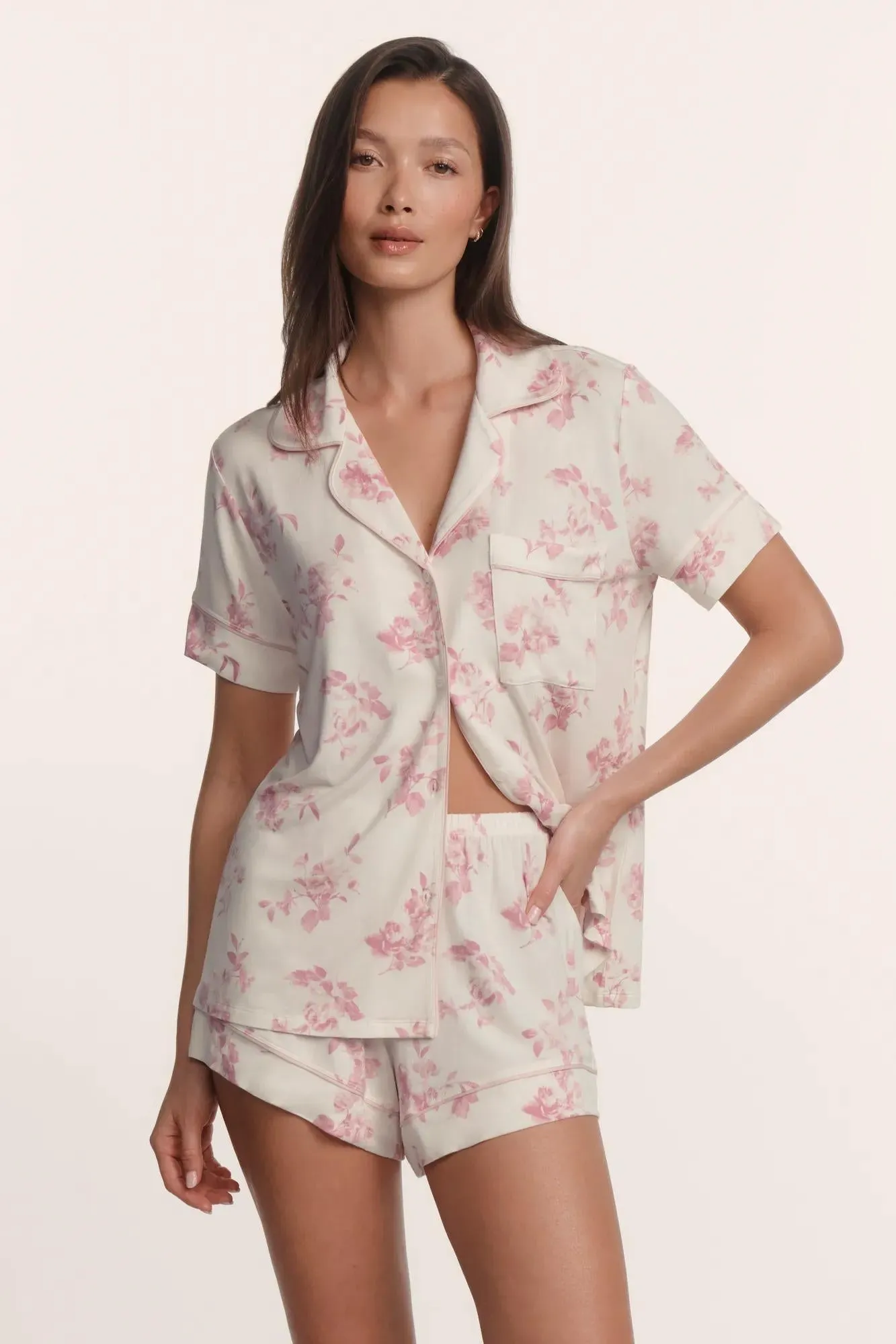 Gisele Printed TENCEL™ Modal Relaxed Short PJ Set sold by Eberjey