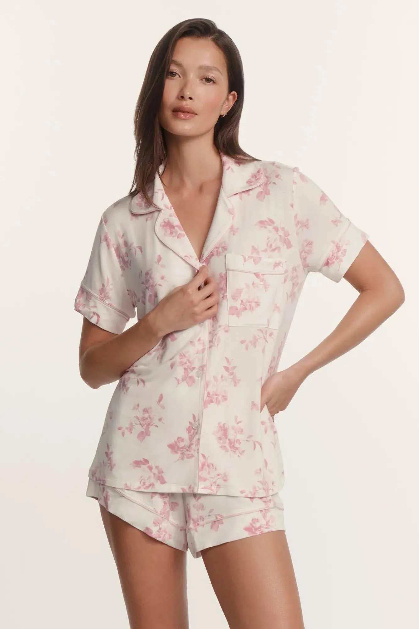 Gisele Printed TENCEL™ Modal Relaxed Short PJ Set sold by Eberjey product image thumbnail 4