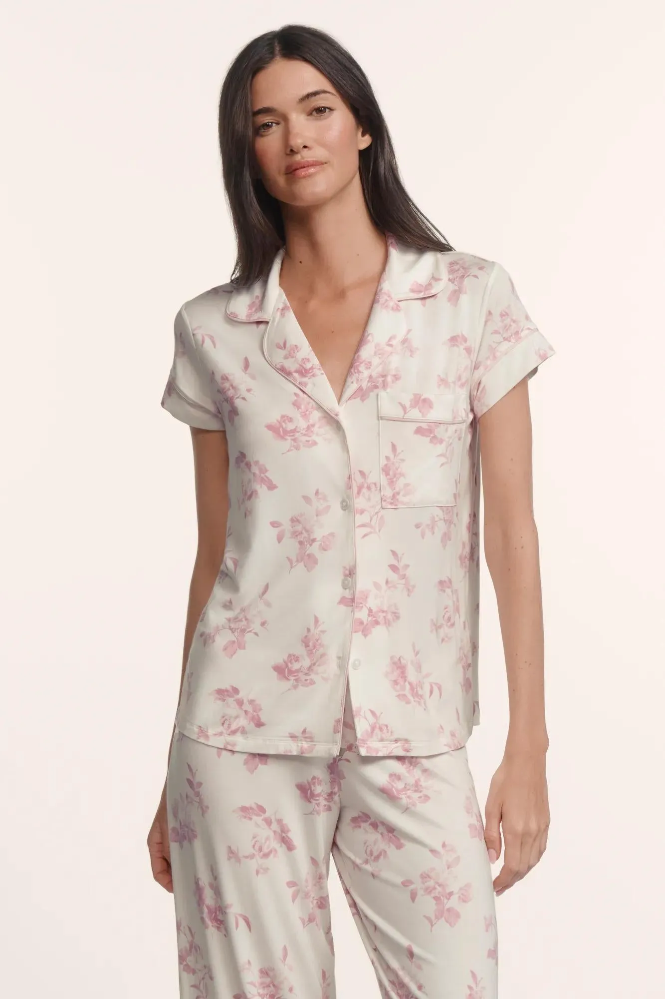 Gisele Printed TENCEL™ Modal Short Sleeve Cropped PJ Set sold by Eberjey product image thumbnail 3