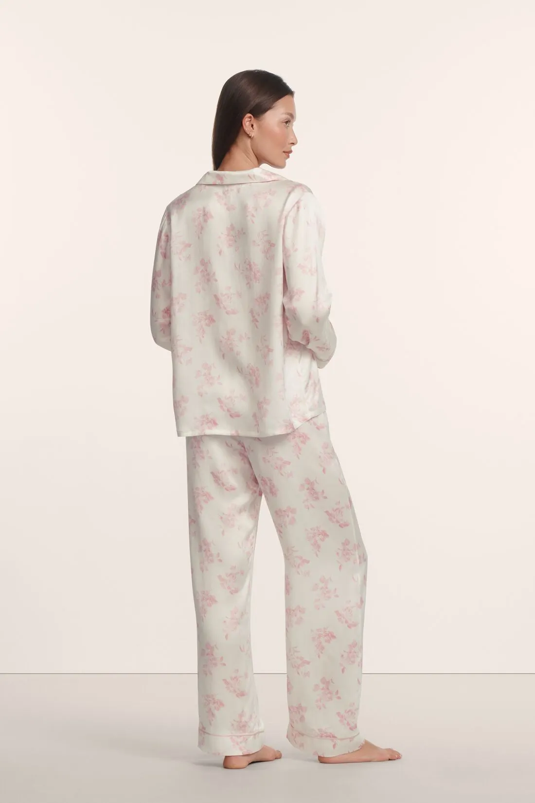 Inez Washable Silk Printed Long PJ Set sold by Eberjey product image thumbnail 3