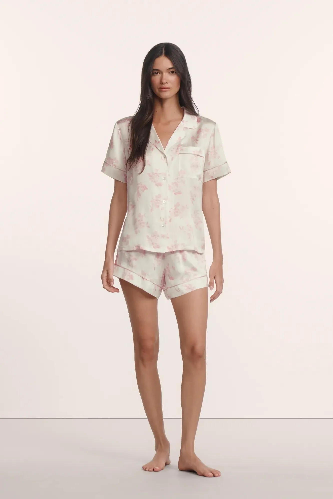 Inez Washable Silk Printed Short PJ Set sold by Eberjey product image thumbnail 4