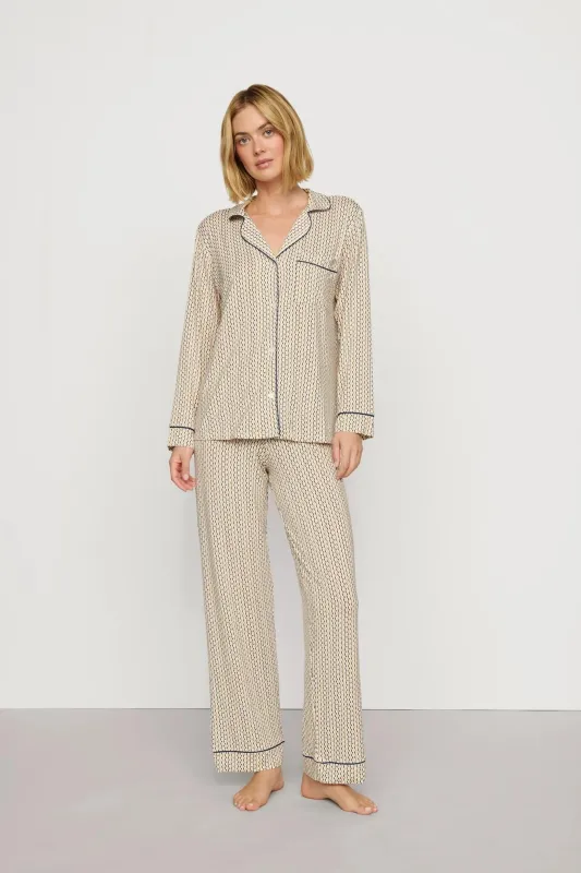 Gisele Printed TENCEL™ Modal Long PJ Set made by Eberjey