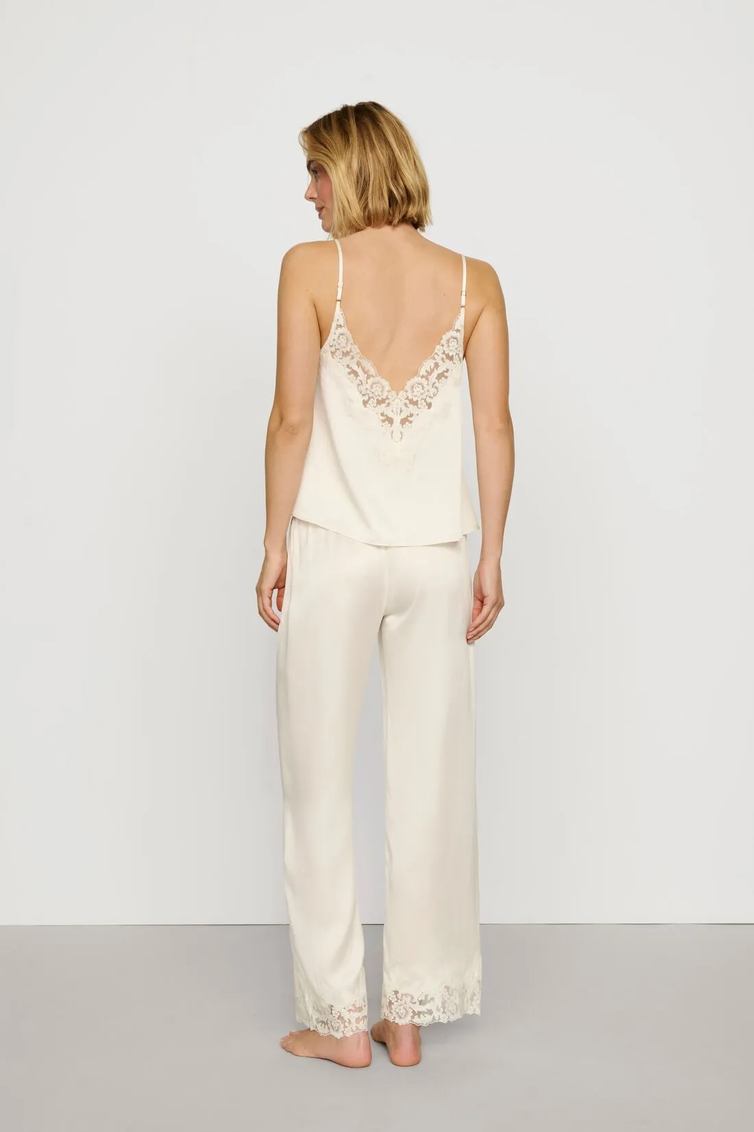Washable Silk with Lace Embroidery Cami & Pant PJ Set sold by Eberjey product image thumbnail 2