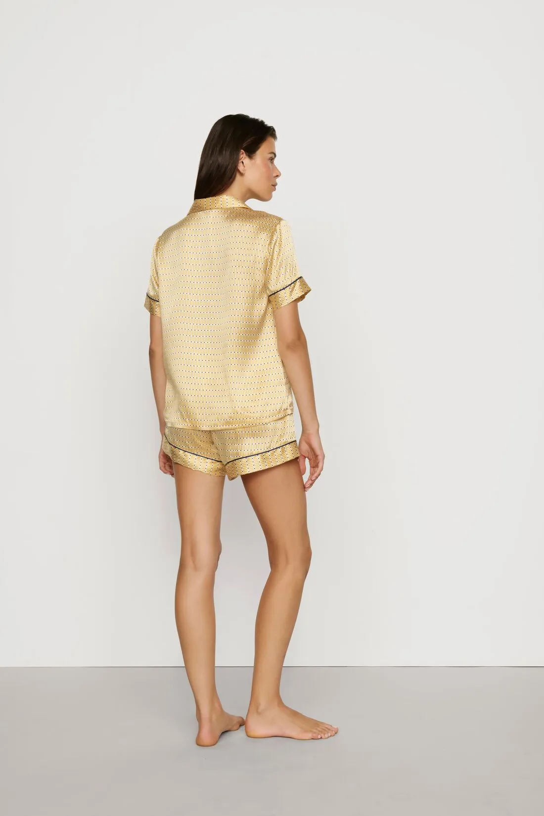 Inez Washable Silk Printed Short PJ Set sold by Eberjey product image thumbnail 4
