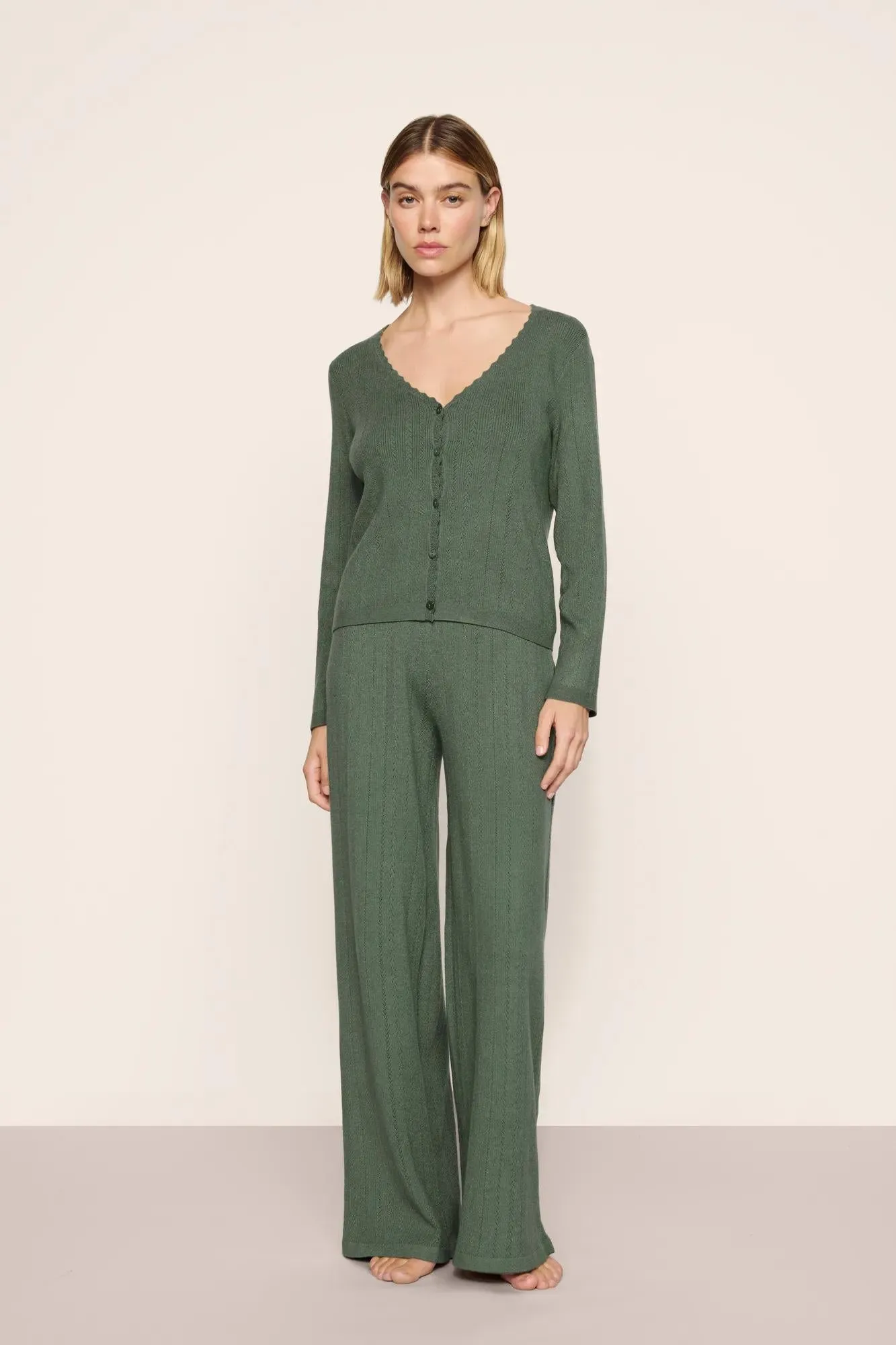 Pointelle Sweater Cardigan sold by Eberjey product image thumbnail 2