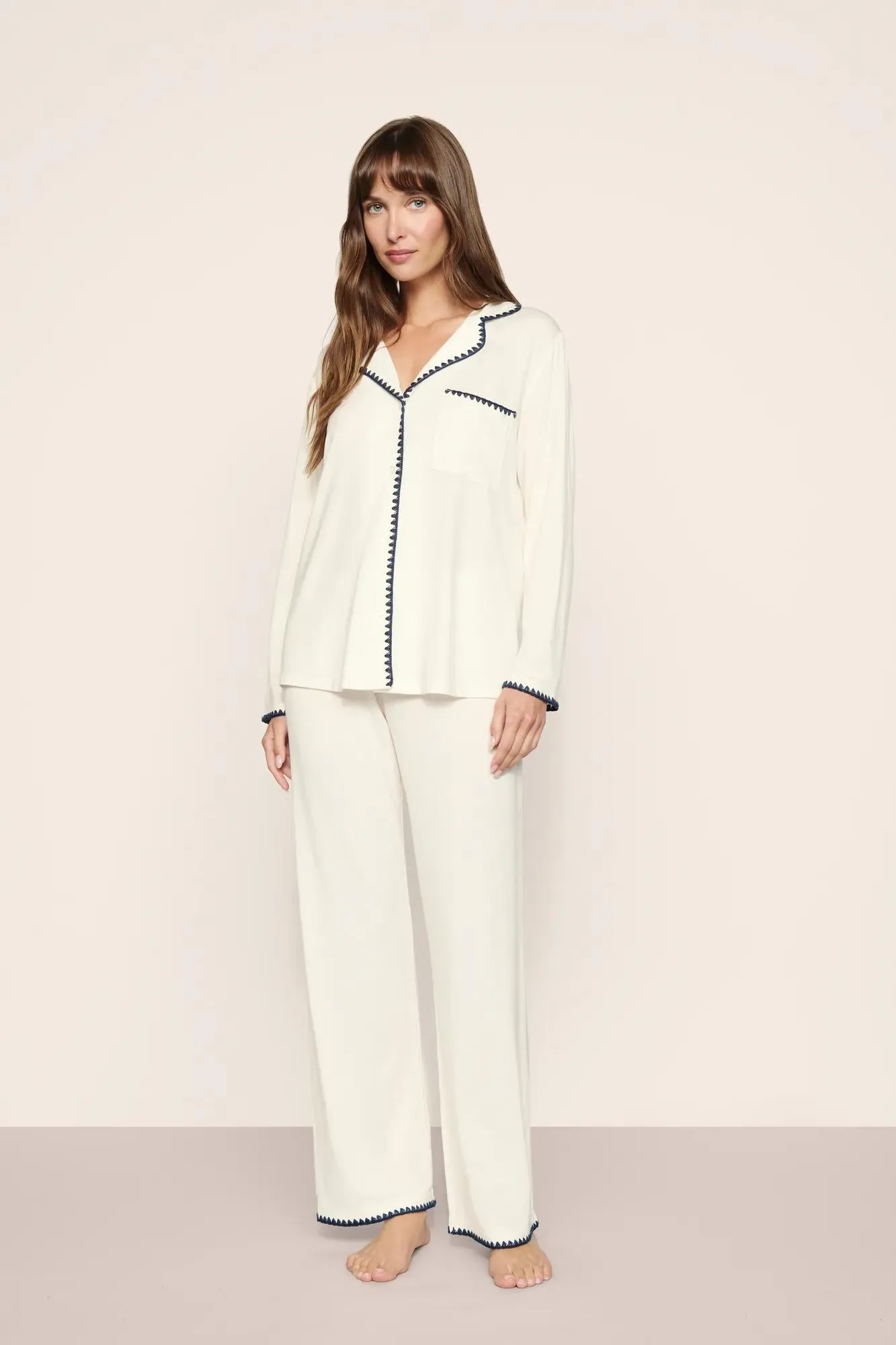 Frida TENCEL™ Modal Long PJ Set sold by Eberjey product image thumbnail 2