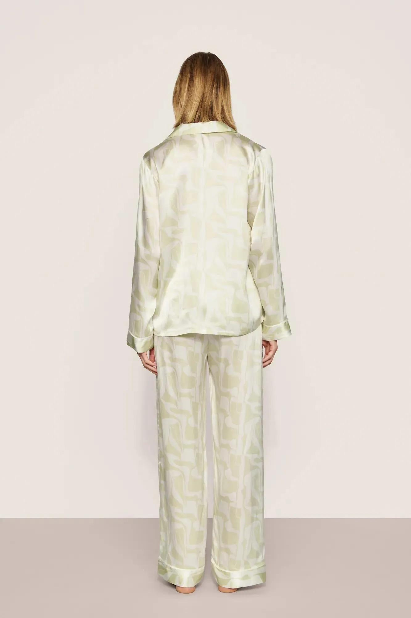 Inez Washable Silk Printed Long PJ Set sold by Eberjey product image thumbnail 3