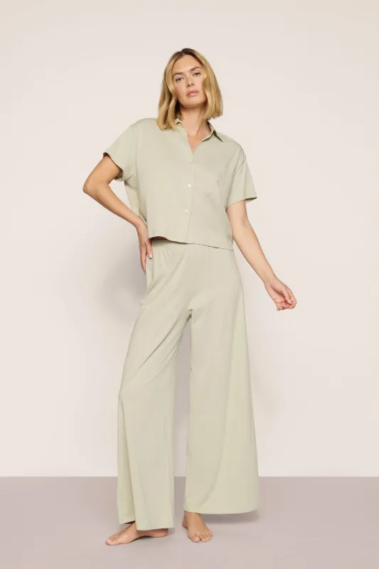 Pima Cotton Short Sleeve & Pant PJ Set made by Eberjey