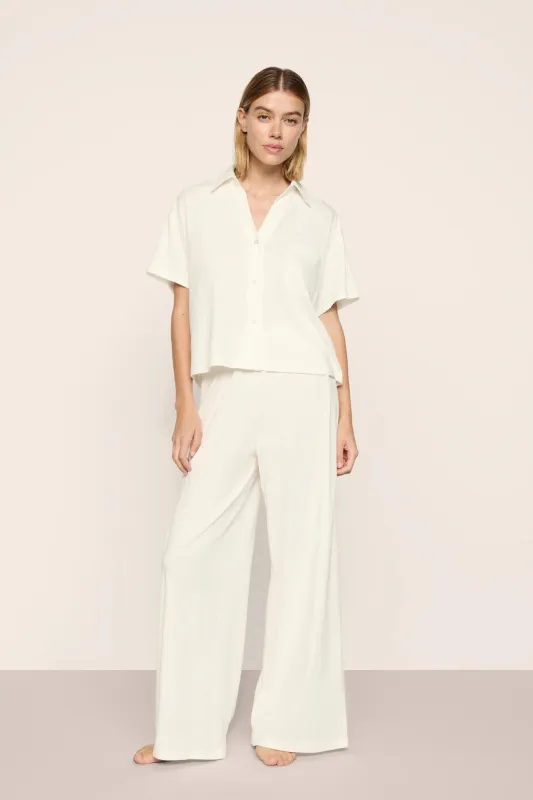 Pima Cotton Short Sleeve & Pant PJ Set made by Eberjey