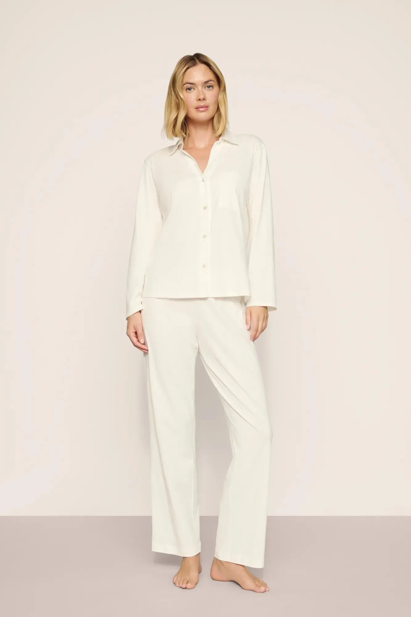 Pima Cotton Long PJ Set sold by Eberjey