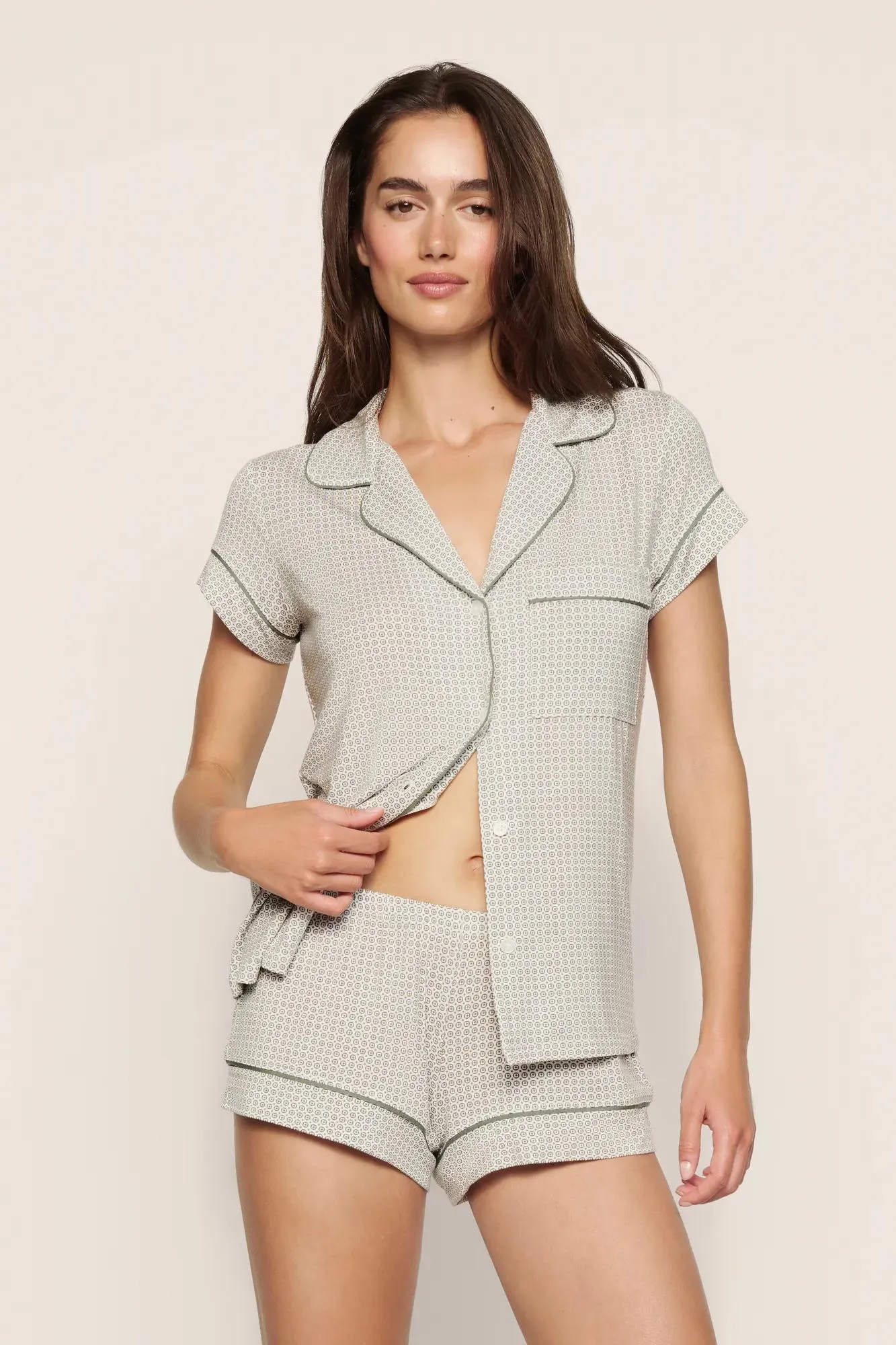 Gisele Printed TENCEL™ Modal Shortie Short PJ Set sold by Eberjey product image thumbnail 4