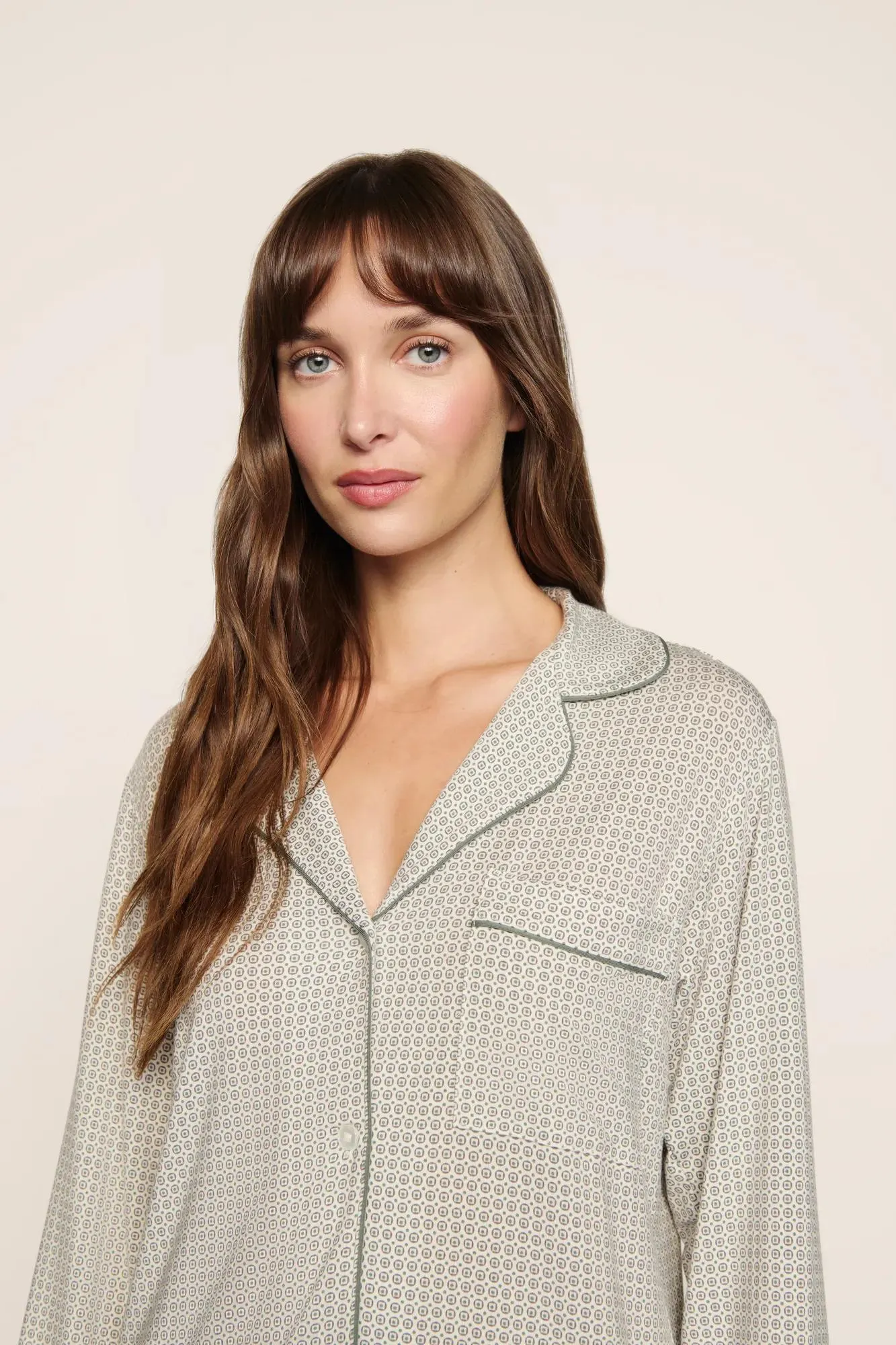 Gisele Printed TENCEL™ Modal Long PJ Set sold by Eberjey