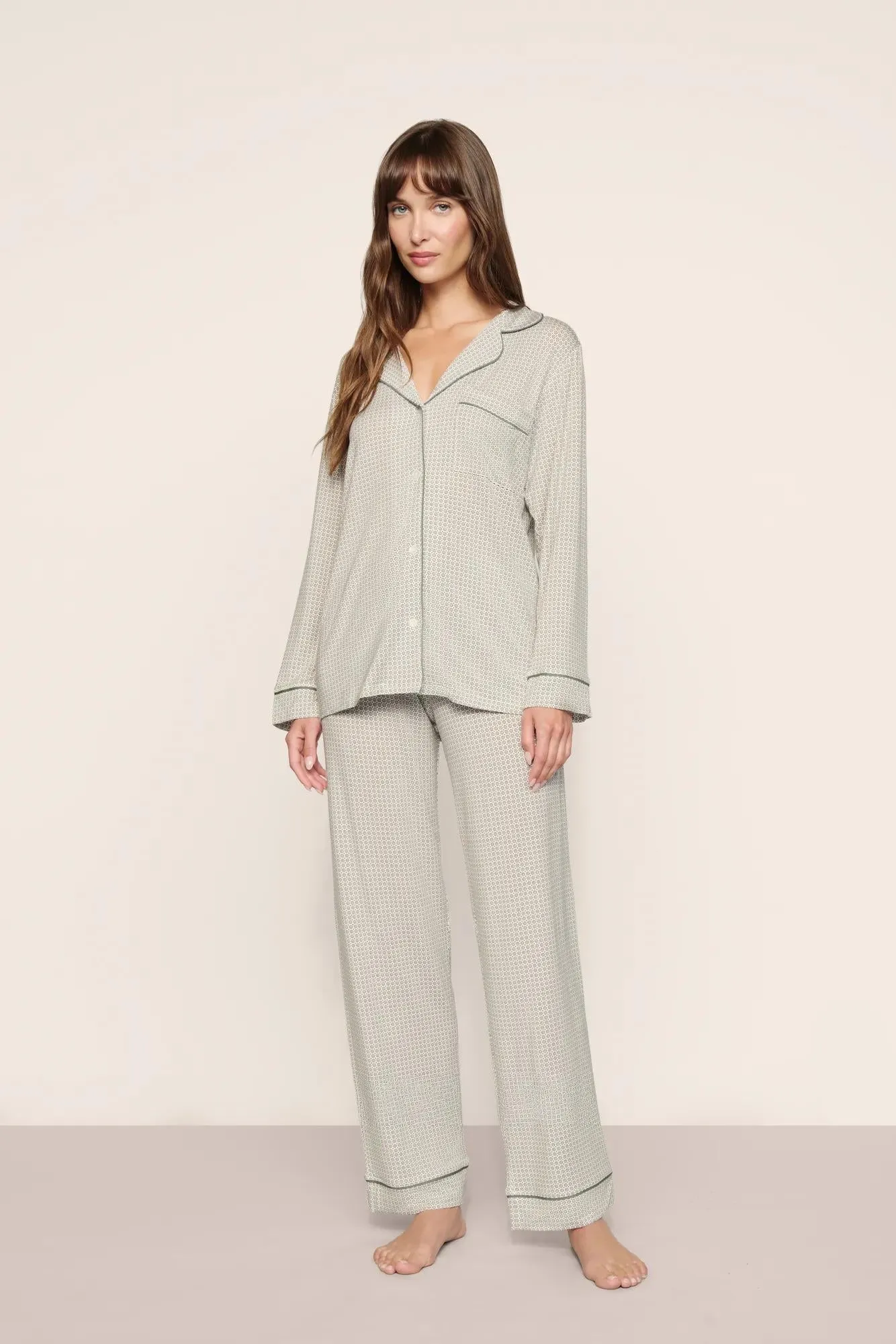 Gisele Printed TENCEL™ Modal Long PJ Set sold by Eberjey product image thumbnail 2