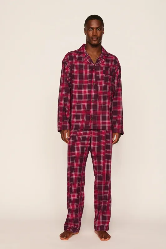 Men's Flannel Long PJ Set made by Eberjey