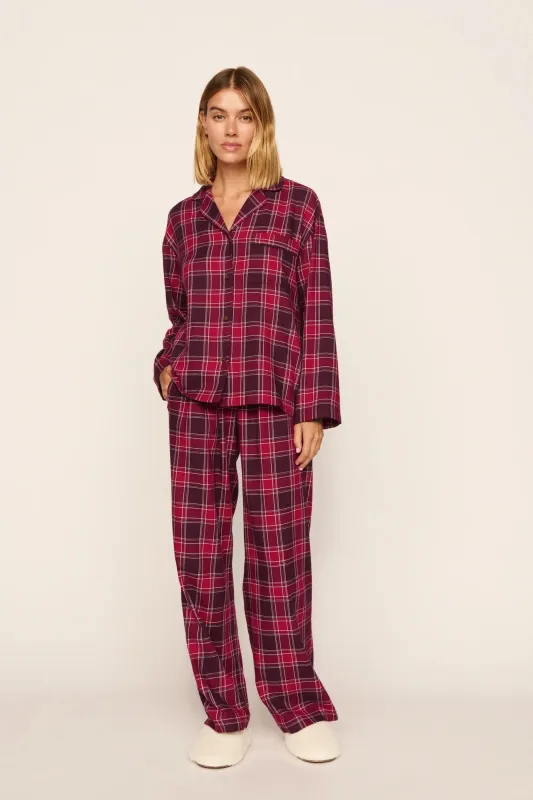 Flannel Long PJ Set made by Eberjey