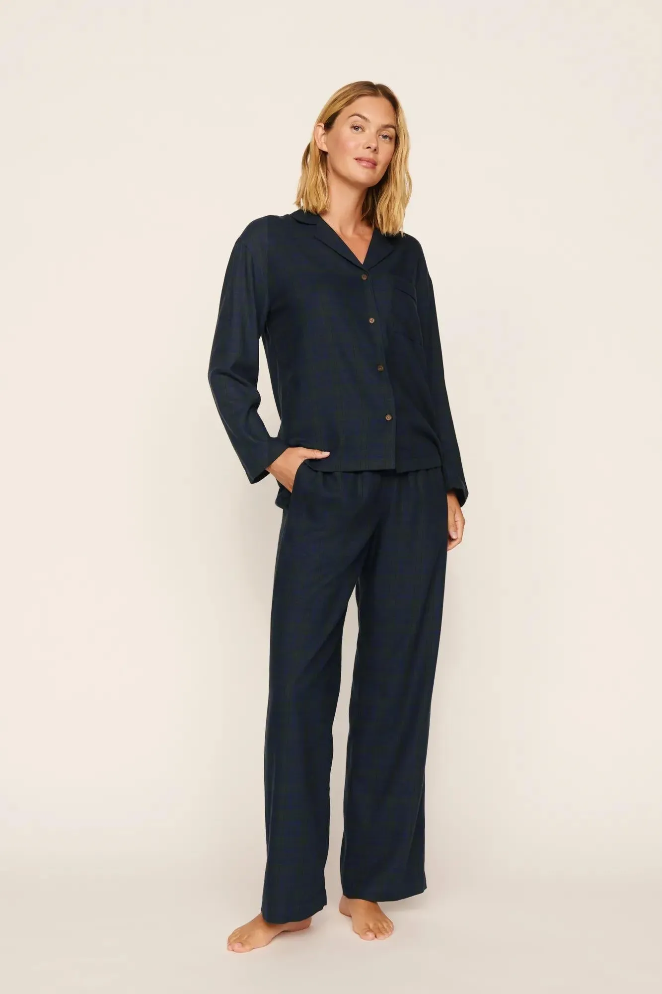 Flannel Long PJ Set sold by Eberjey