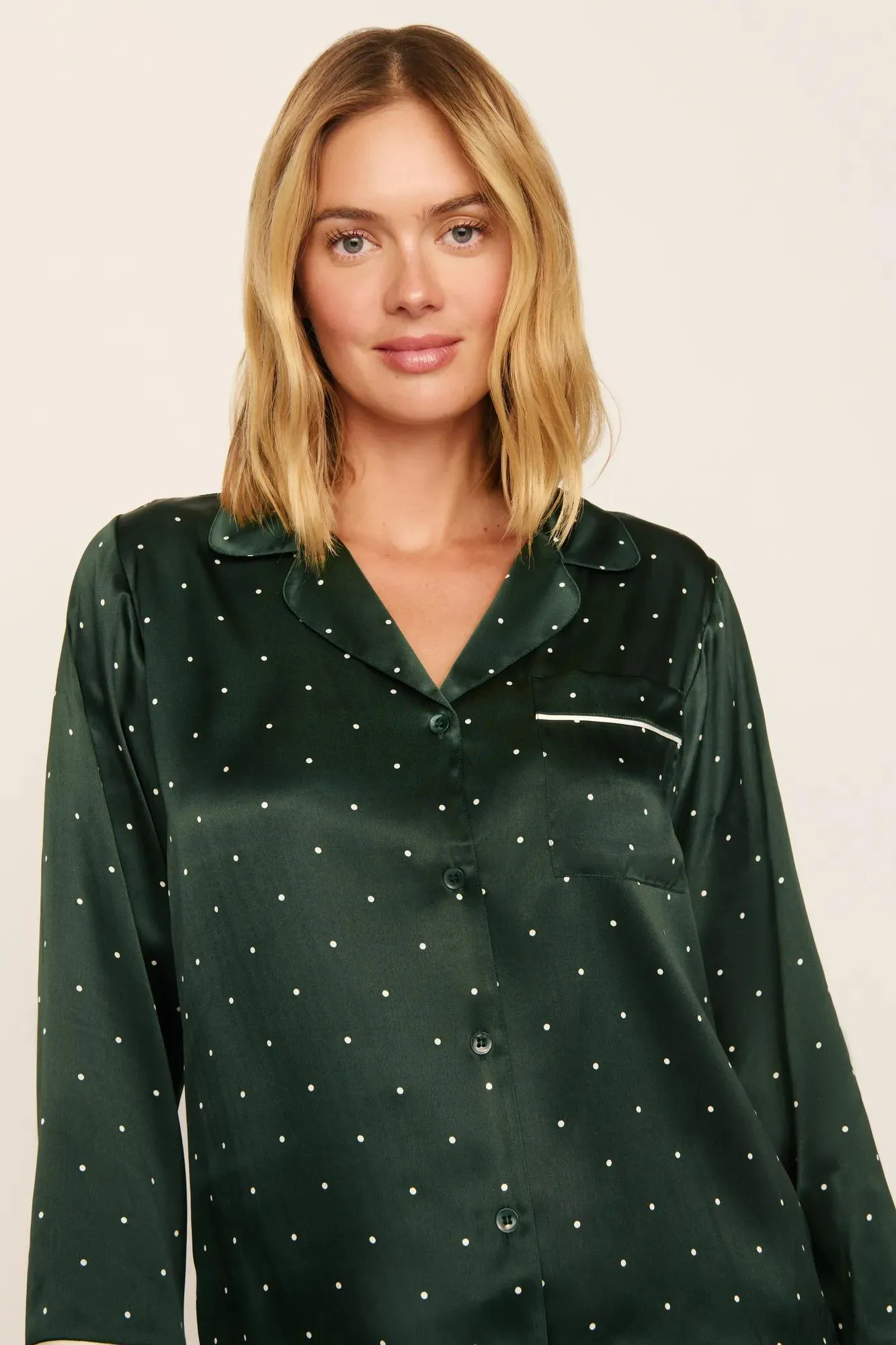 Inez Washable Silk Printed Long PJ Set sold by Eberjey product image thumbnail 2