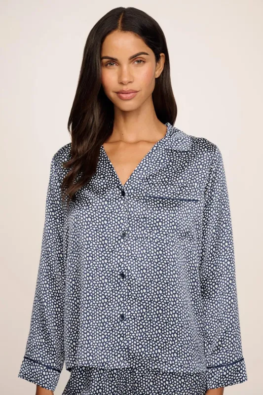 Inez Washable Silk Printed Long PJ Set made by Eberjey