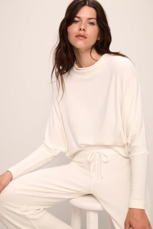 Cozy Time Mock Neck Pullover sold by Eberjey