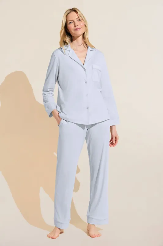 Organic Pima Cotton Notch Collar Top & Pant PJ Set sold by Eberjey