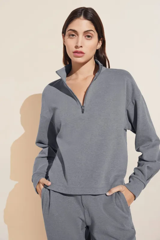 Luxe Sweats Zip Pullover sold by Eberjey