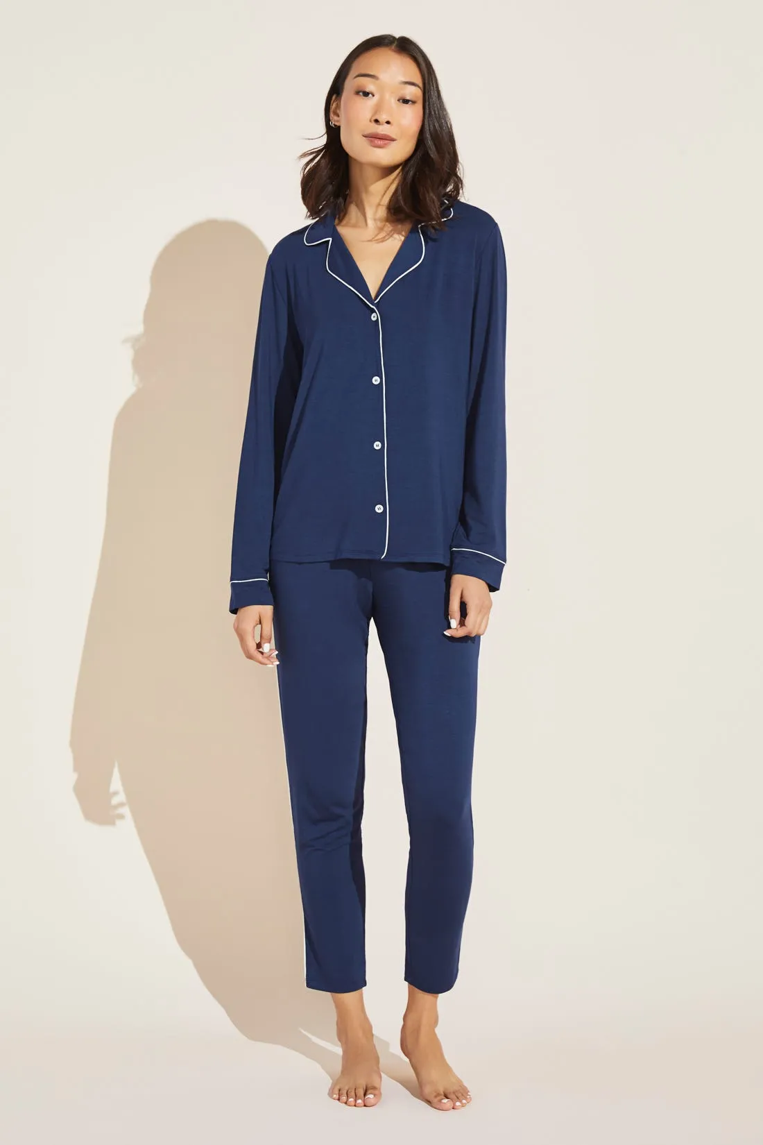 Gisele TENCEL™ Modal Tuxedo Slim PJ Set sold by Eberjey