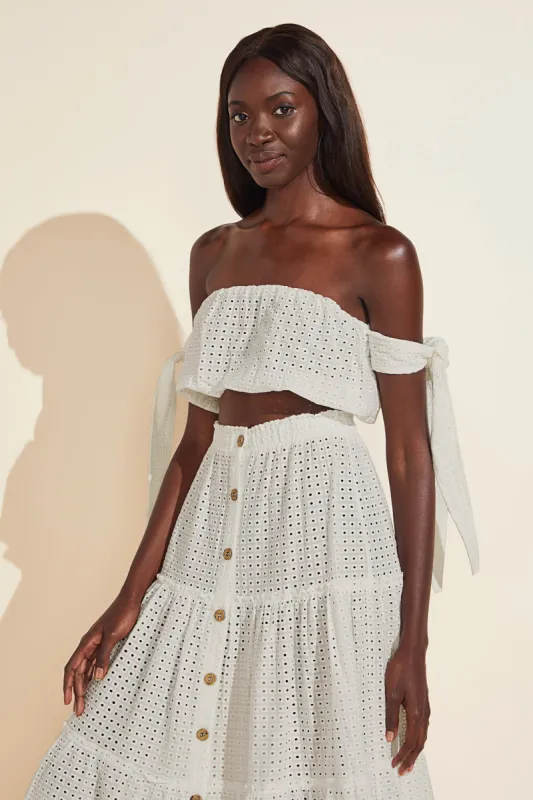 Andy Cotton Eyelet Beach Top sold by Eberjey