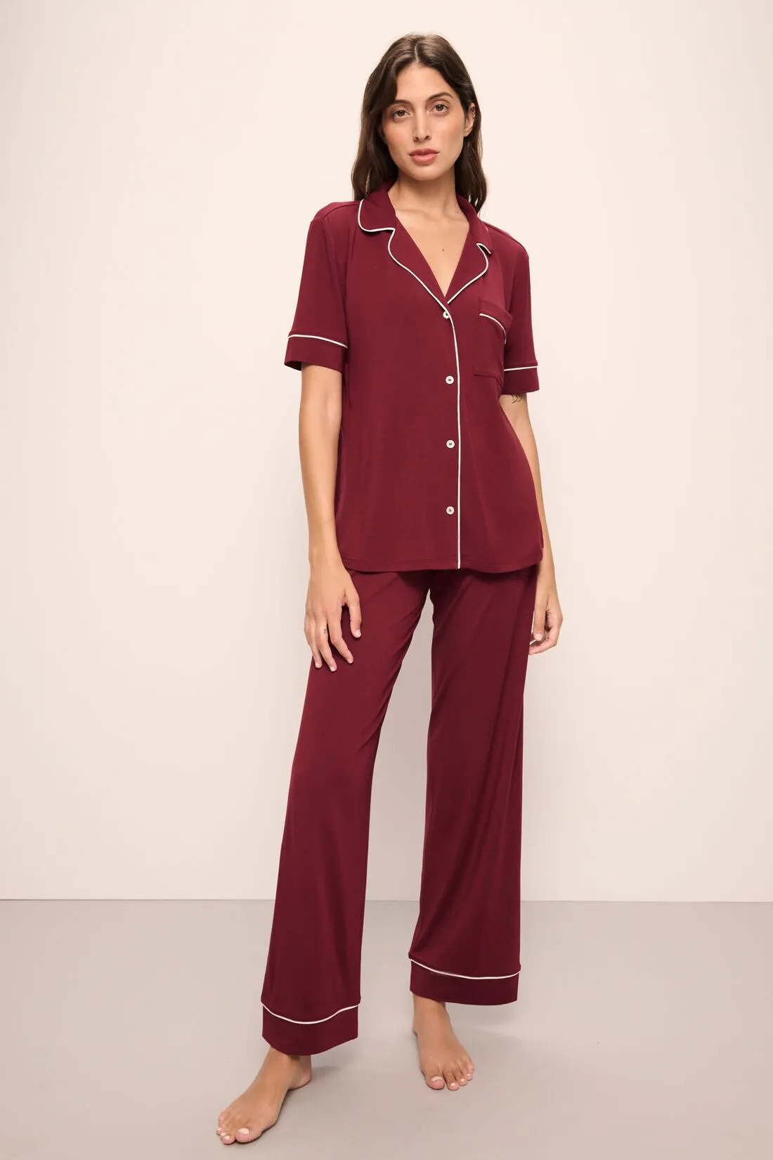 Gisele TENCEL™ Modal Short Sleeve & Pant PJ Set sold by Eberjey