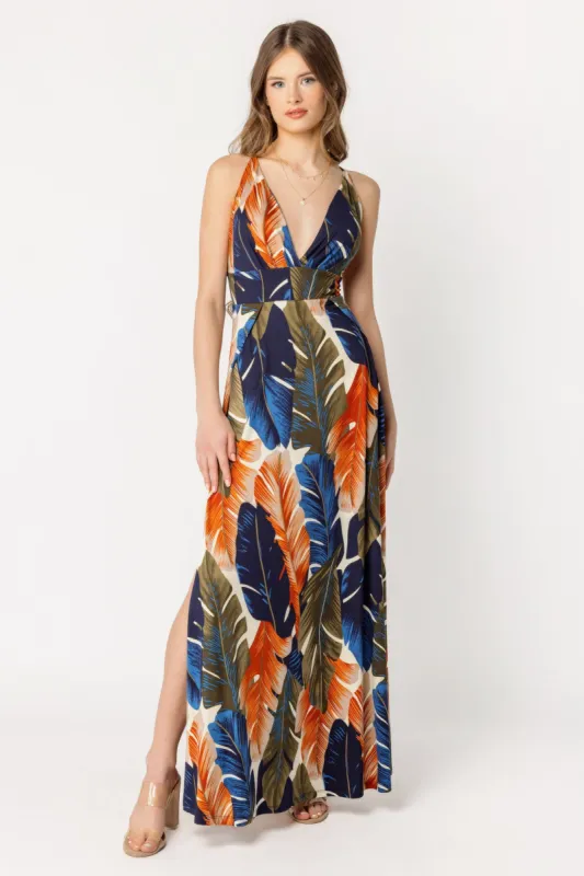 Feather Print Maxi Dress with Shorts sold by Eclipse