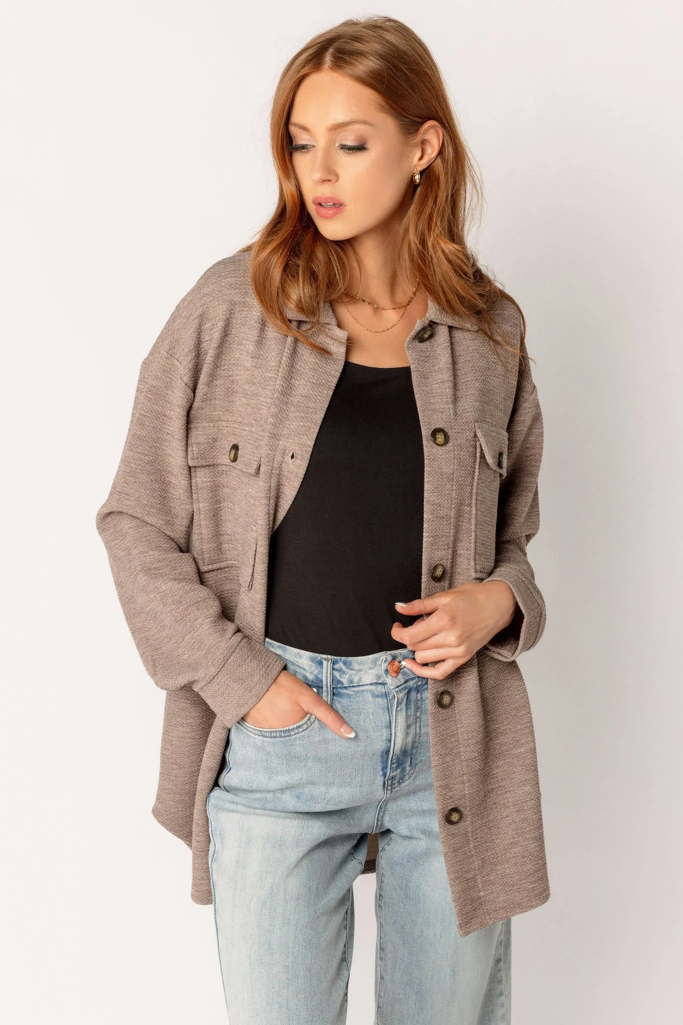 Textured Weave Long-sleeve Shirt sold by Eclipse product image thumbnail 3