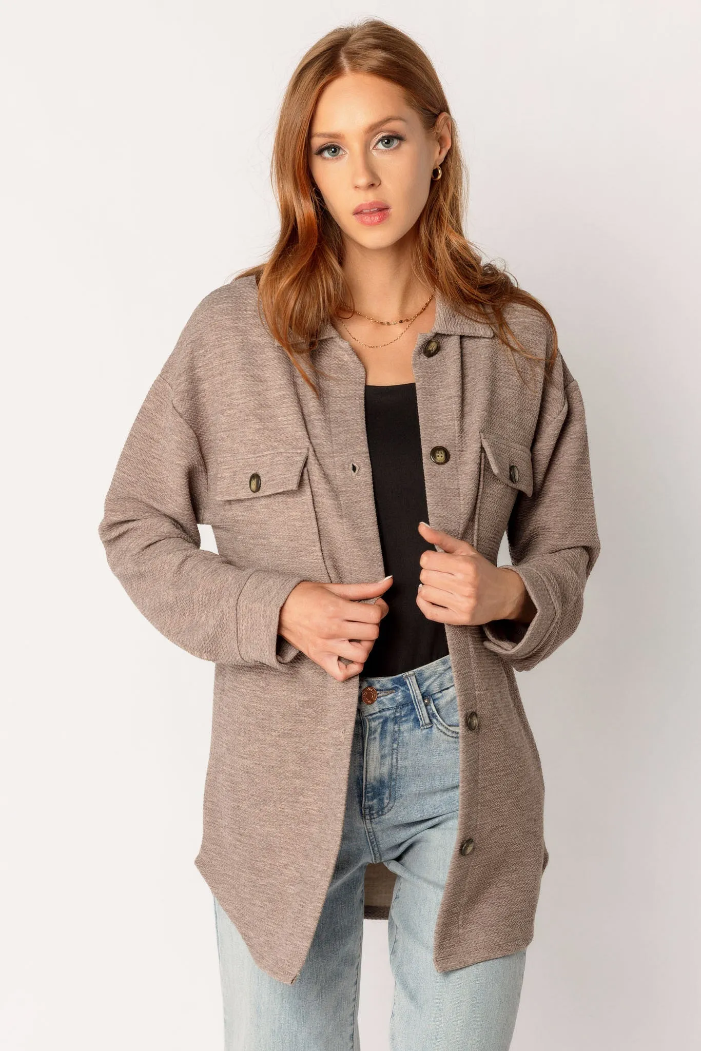 Textured Weave Long-sleeve Shirt sold by Eclipse