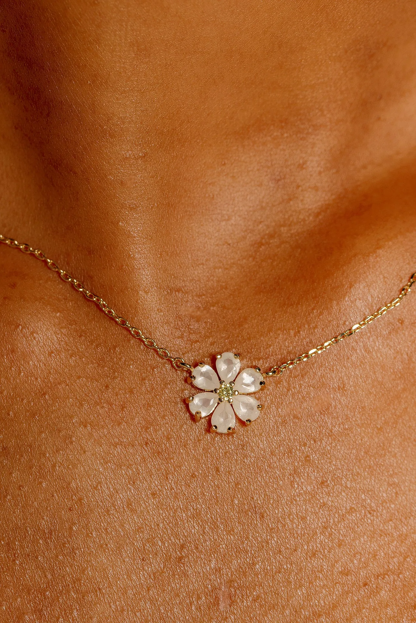 Necklace with Opaque Flower Pendant sold by Eclipse