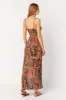 Patchwork Knotted Bust Maxi Dress with Cut-Out sold by Eclipse