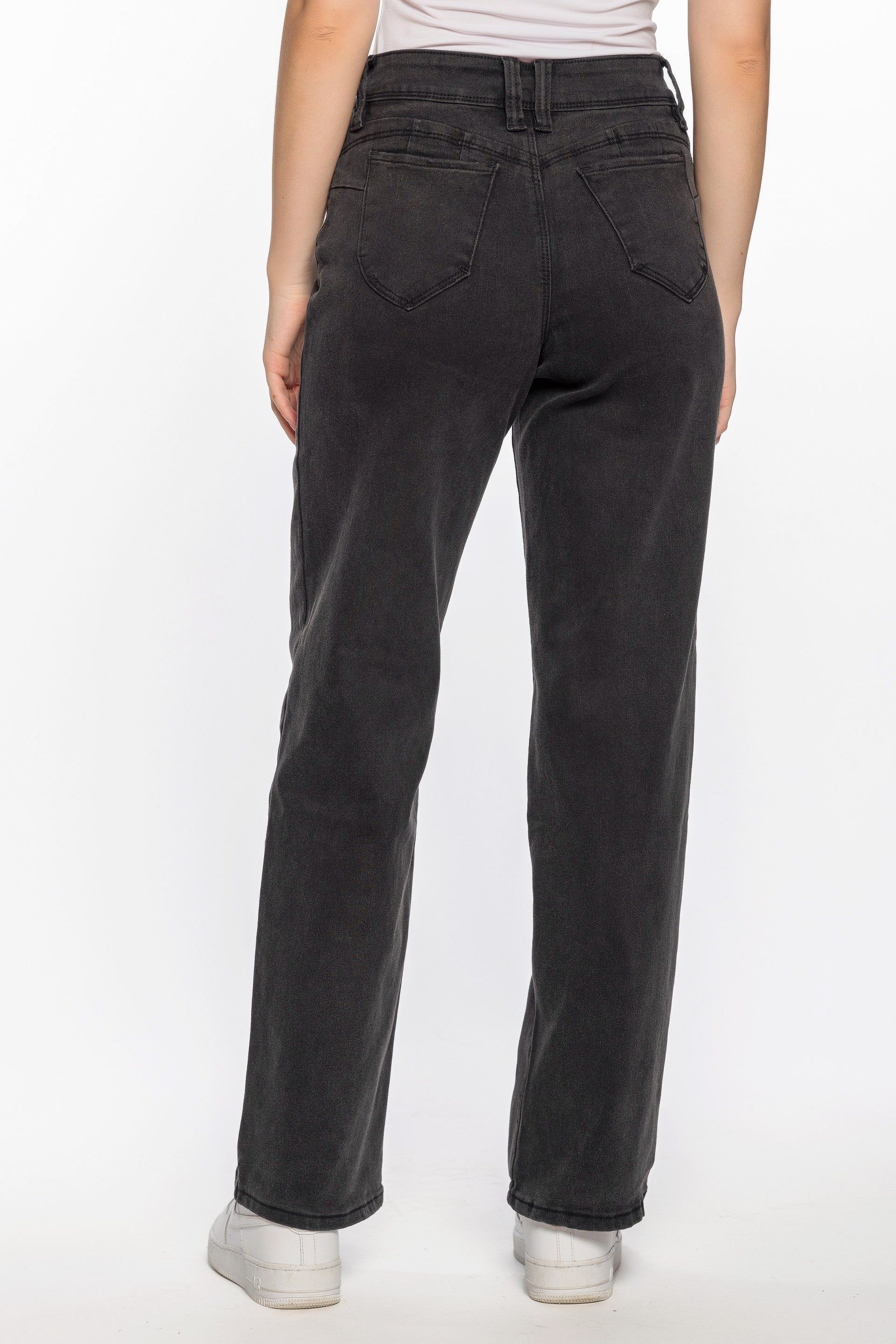 YMI Wannabettabutt Black High Rise Straight Leg Jean sold by Eclipse product image thumbnail 3