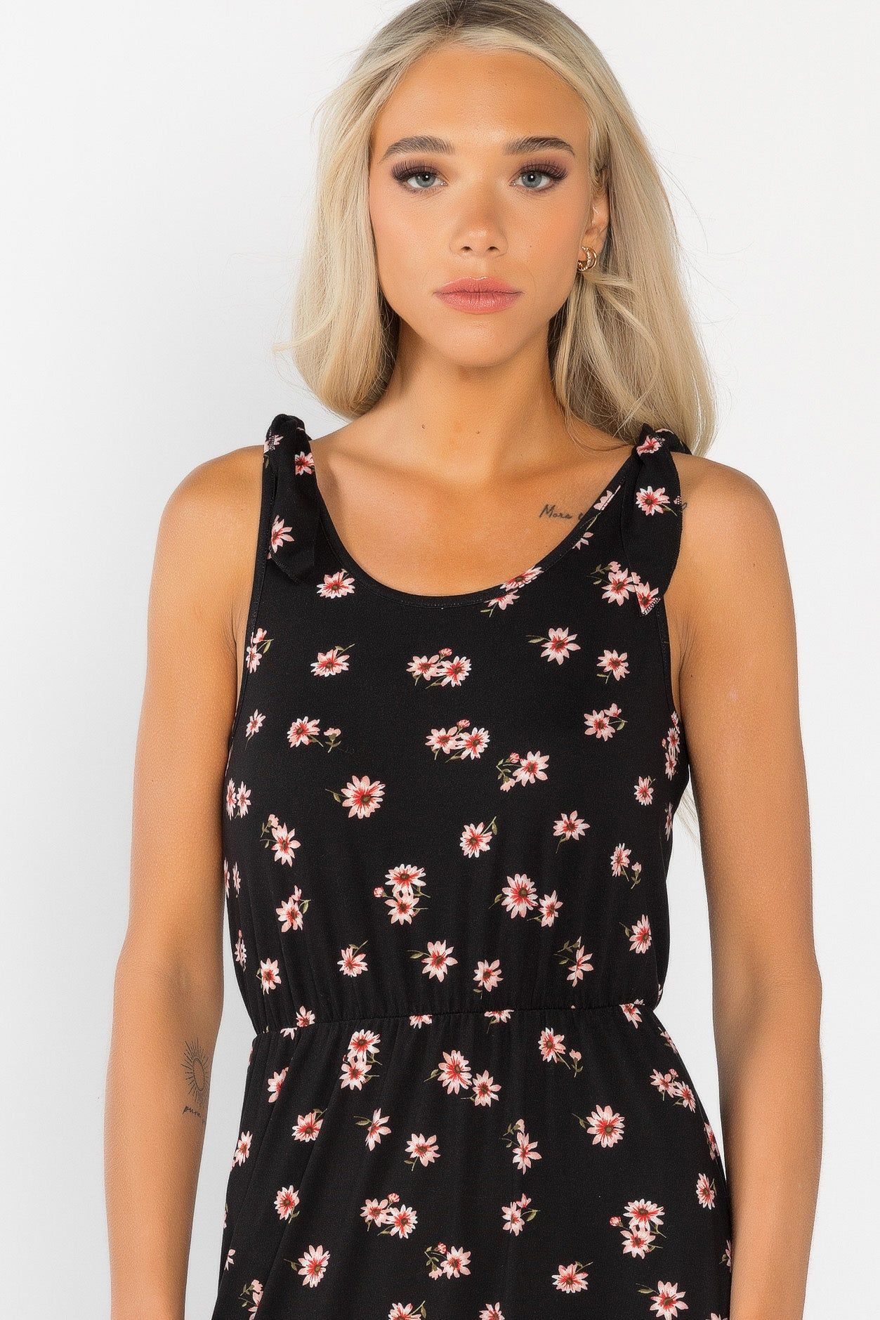 Daisy Brushed Midi Dress with Tie on Shoulders sold by Eclipse product image thumbnail 4