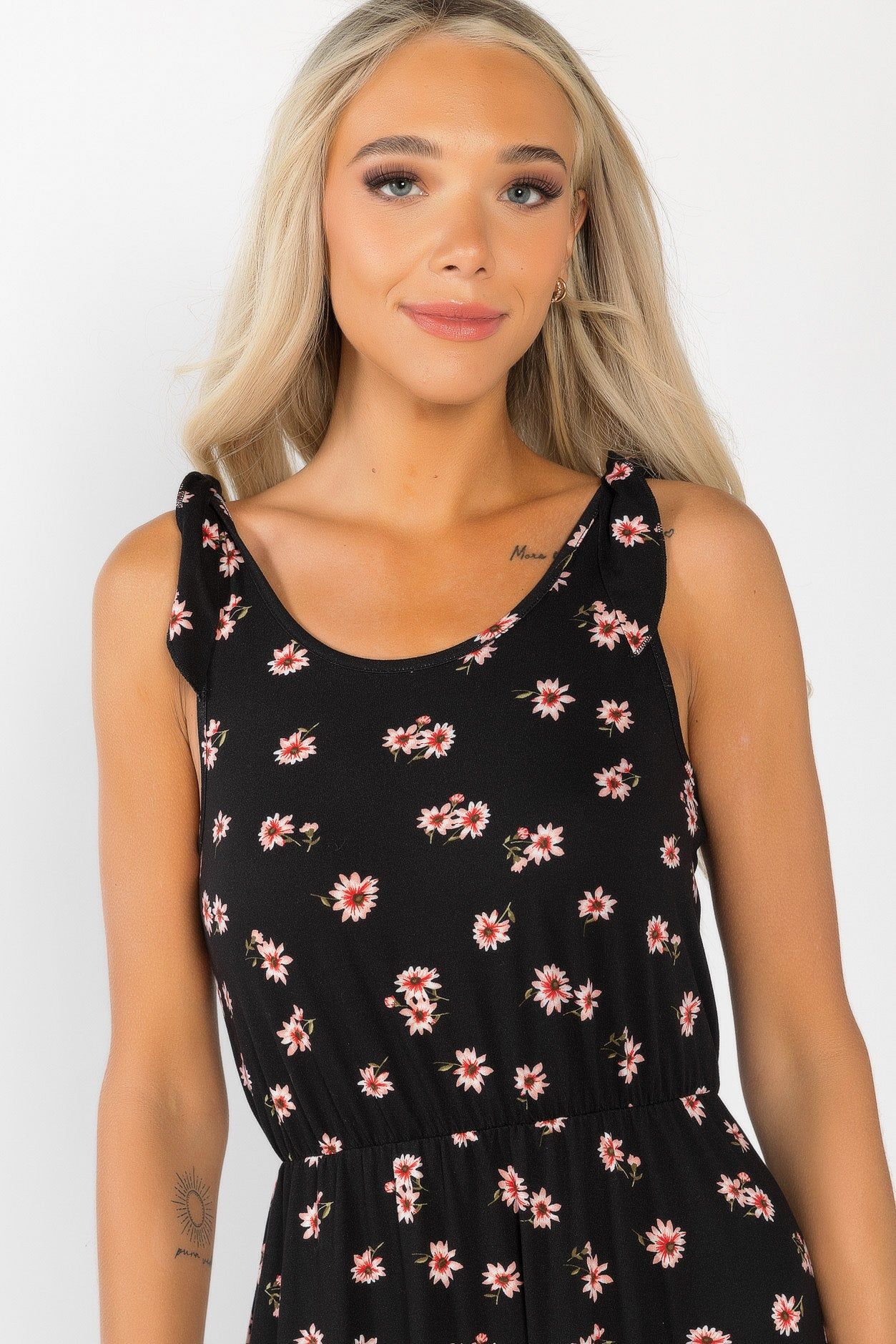 Daisy Brushed Midi Dress with Tie on Shoulders sold by Eclipse product image thumbnail 2