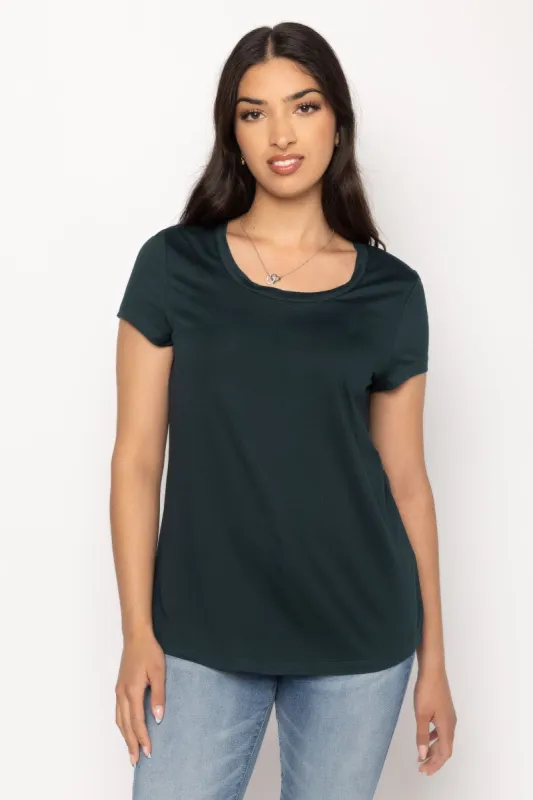 Brushed Cap Sleeve Scoopneck T-Shirt sold by Eclipse